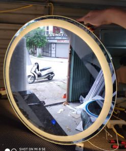 GƯƠNG TRÒN VIỀN INOX MẠ VÀNG LED CẢM ỨNG LT70