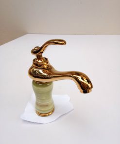 VÒI CHẬU RỬA MẶT LAVABO MẠ VÀNG CONG V228